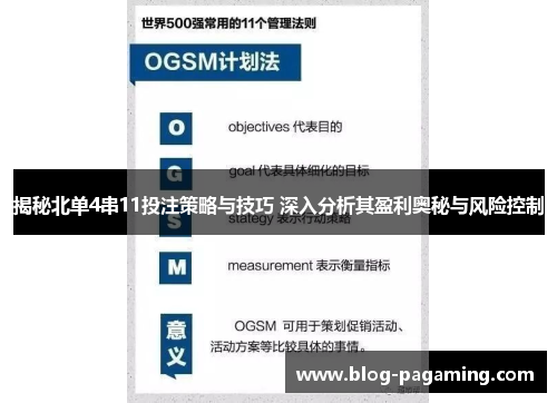 揭秘北单4串11投注策略与技巧 深入分析其盈利奥秘与风险控制